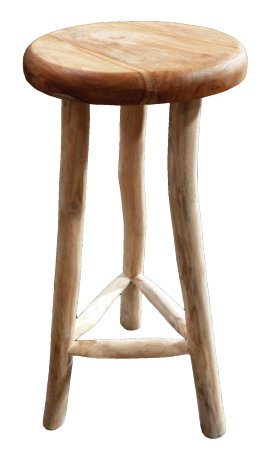 Barstuhl Teakholz ø 35 cm / H 75 cm