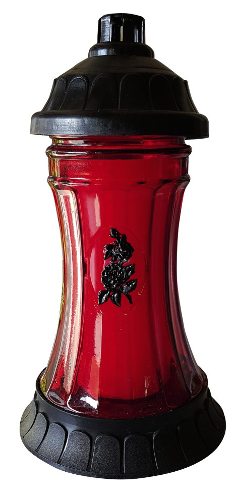 AMBROSIUS Glaskönigslicht Rot/Rose