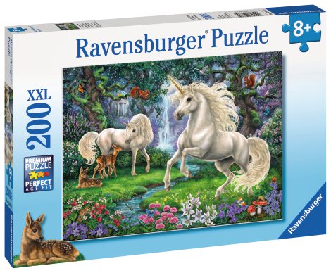 RAVENSBURGER Puzzle Geheimnisvolle Einhörner 200-tlg.