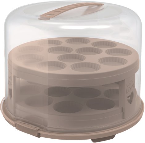 ROTHO Tortenglocke mit Trays Fresh Rosa 26 cm