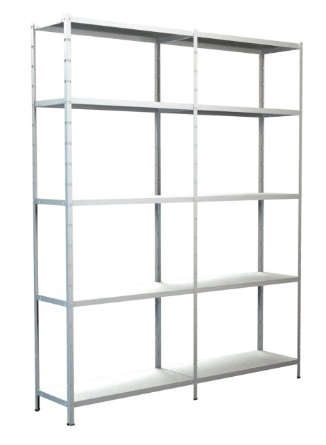 SCHULTE REGALWELT Grund + Anbauregal 10 Böden Weiß 200x160x35 cm