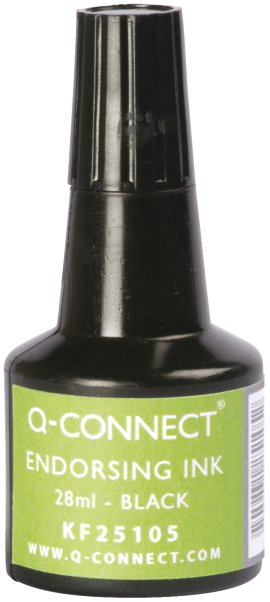 Q-Connect Stempelfarbe Schwarz 28 ml