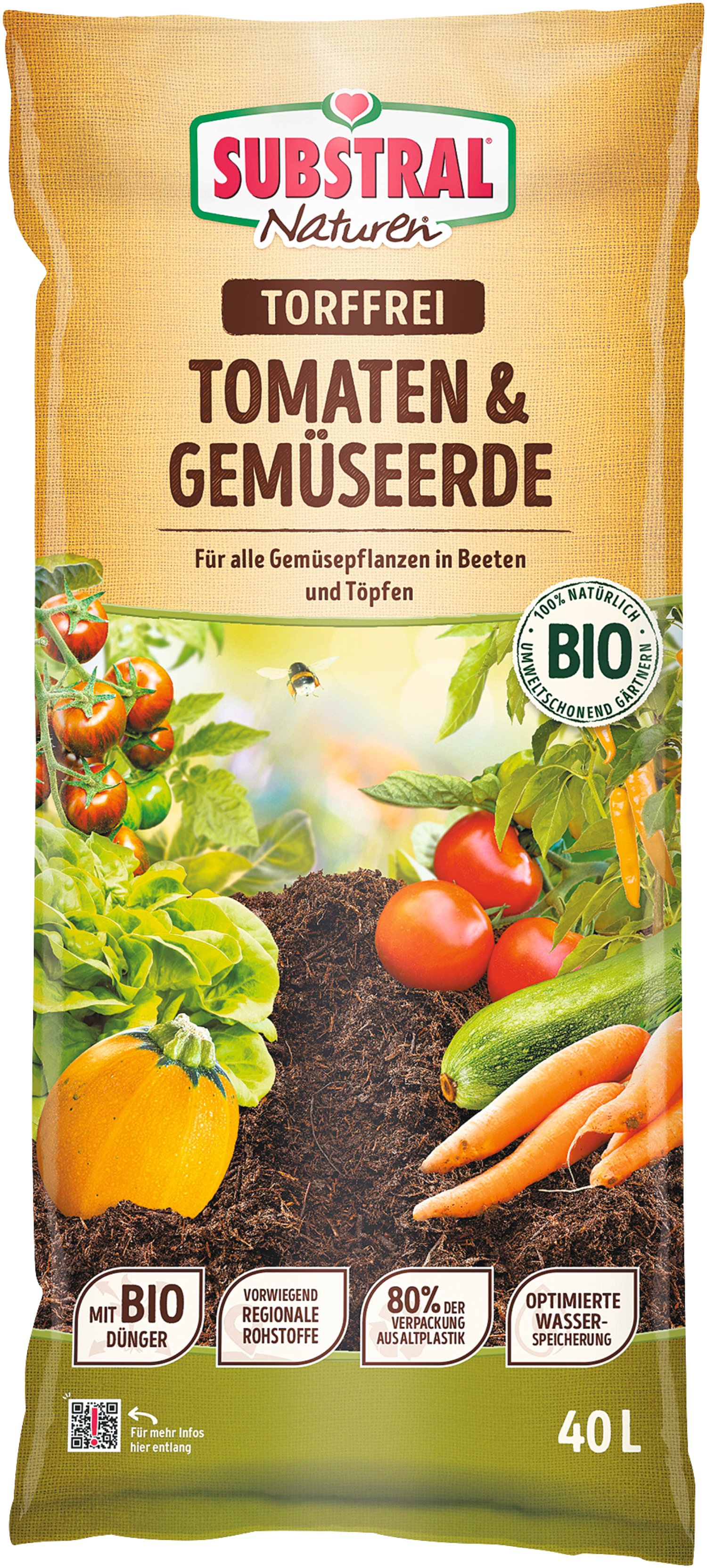 SUBSTRAL® Naturen® Bio-Tomaten- und Gemüseerde