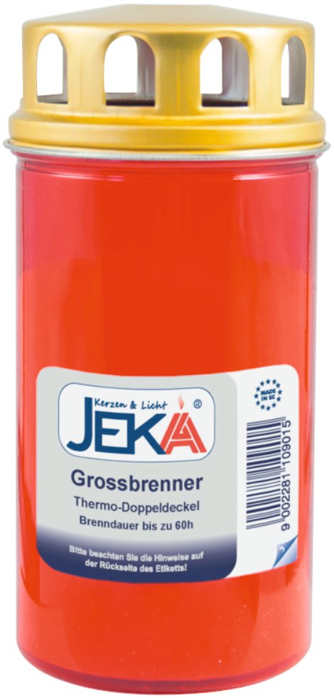 JEKA Dreitagebrenner mit Deckel Rot