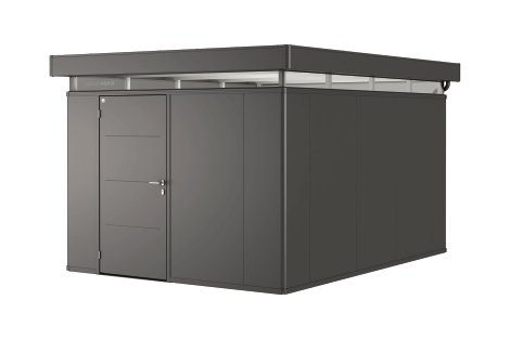 BIOHORT Nebengebäude Nebengebäude CasaNova® Türanschlag links 3x4 m 330x330x250 cm, Dunkelgrau-Metallic