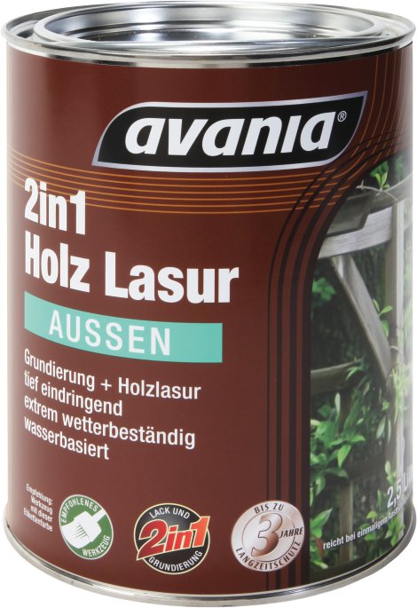 AVANIA Holzlasur 2in1 Nussbaum 2,5 l