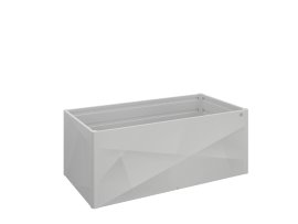 BIOHORT Hochbeet XDesign 2x1 m, 201x102x77 c, Silber-Metallic
