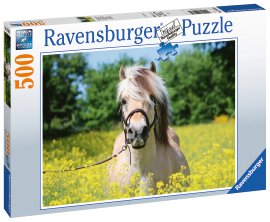 RAVENSBURGER Puzzle Pferd im Rapsfeld 500-tlg.