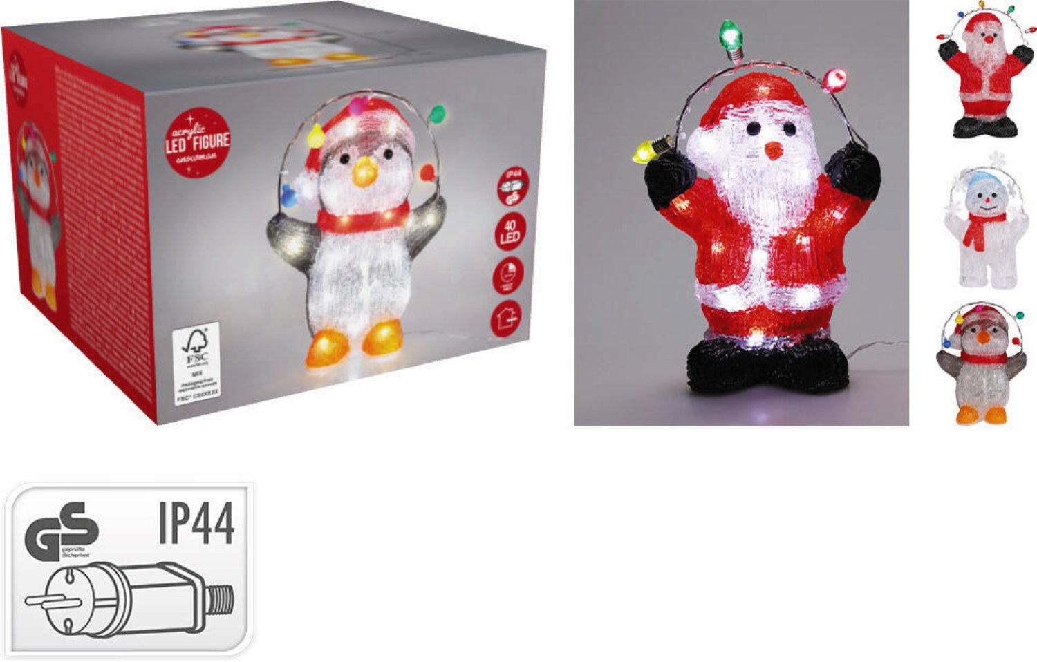 Weihnachtsfigur Acryl 30 cm