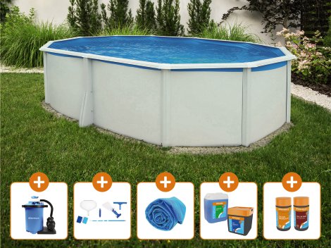 STEINBACH Stahlwandpool Set Highline oval small 640x366x132 cm
