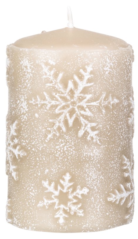 SAFE CANDLE Kerze Wollweiß 130x75 mm