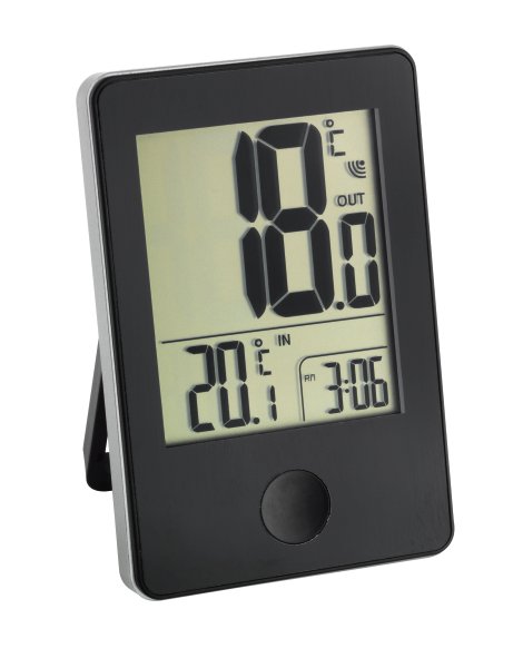 Funk-Thermometer Pop Schwarz