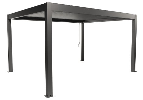 BIOHORT Pergola, 4,5x3,5 m, Quarzgrau-metallic