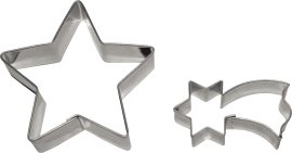 Keksausstecher Stern/ Komet 2-tlg. 60x60 mm