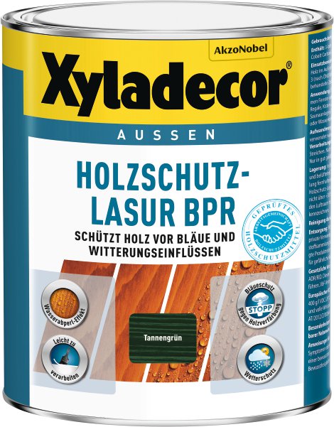 XYLADECOR Holzschutzlasur BPR Tannengrün 1 l
