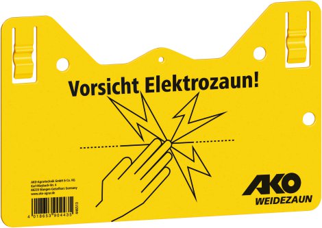 Warnschild – Vorsicht Elektrozaun! 260x150 mm