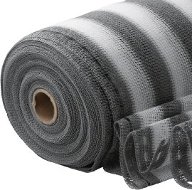 WINDHAGER Balkonblende SYLT Grau/Weiß 0,9x25 m