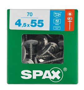 SPAX-Spenglerschraube T-Star A2 XL 4,5x55, 70 Stk.