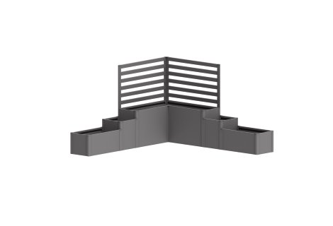 BIOHORT Pflanzbeet Davinci Version 1 Quarzgrau-Metallic