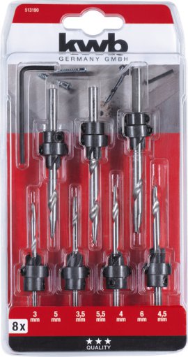 KWB Aufstecksenkbohrersatz 8-tlg.