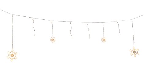 LED-Lichterkette Schneeflocke 60 LED 210x68 cm