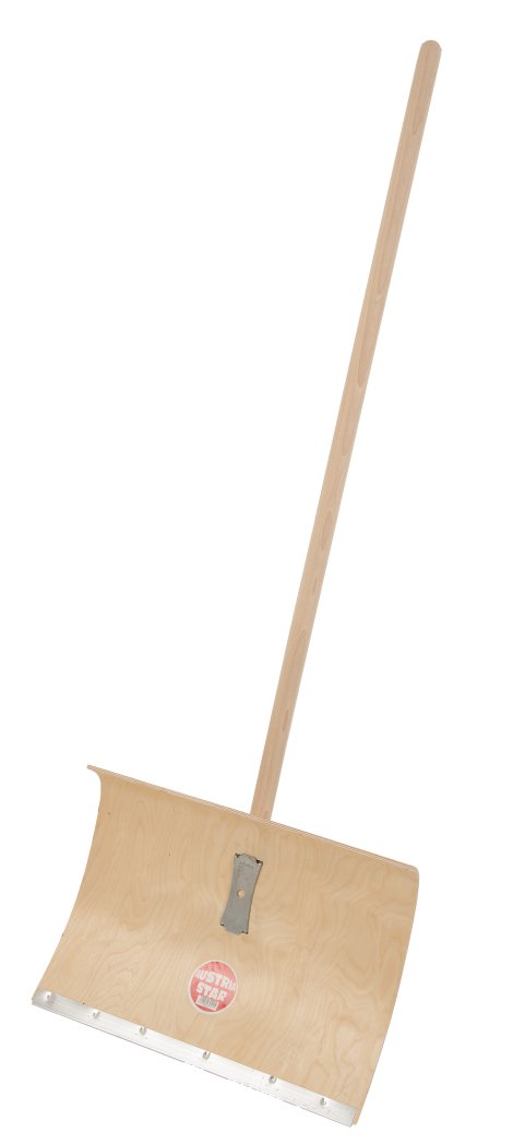 OFFNER Schneeschieber Holz mit Alu Kante, mit Stiel