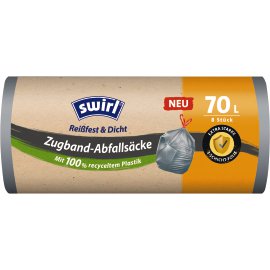 SWIRL® Abfallsack mit Zuziehband 70 l, 8er