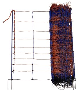 AKO TitanNet Premium - Doppelspitze 50 m x 108 cm, blau/orange (14 Pfähle)