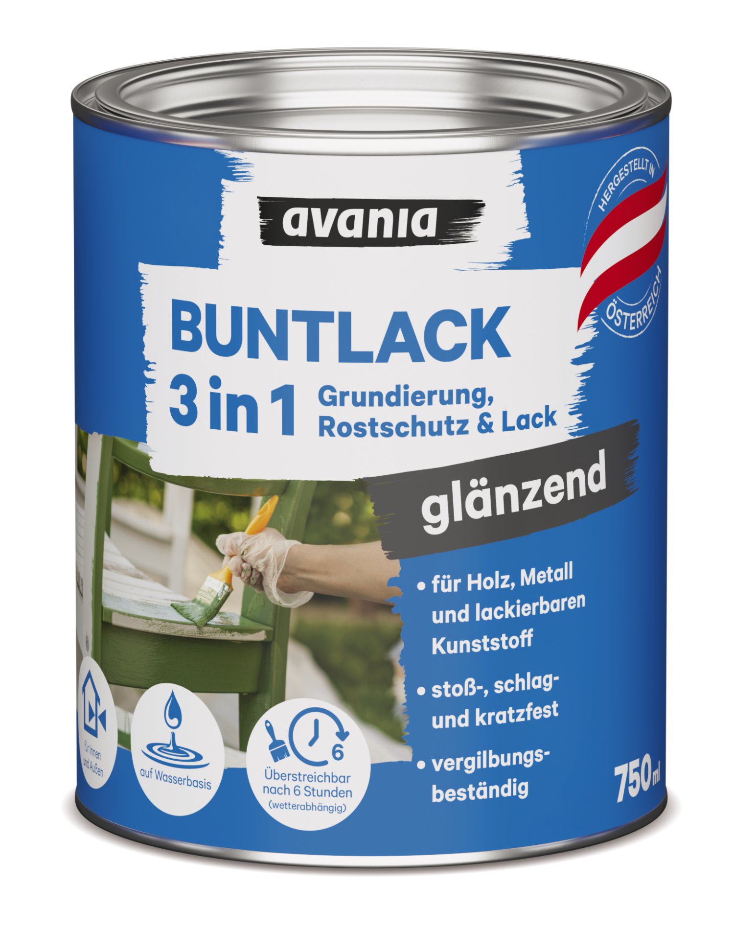 AVANIA Buntlack 3in1 Glänzend Feuerrot
