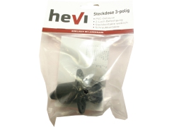 Hevi Steckdose 3-polig PVC