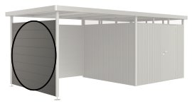 BIOHORT Seitenwand für Seitendach Highline® H4, 237x2,5x181 cm, Quarzgrau-metallic