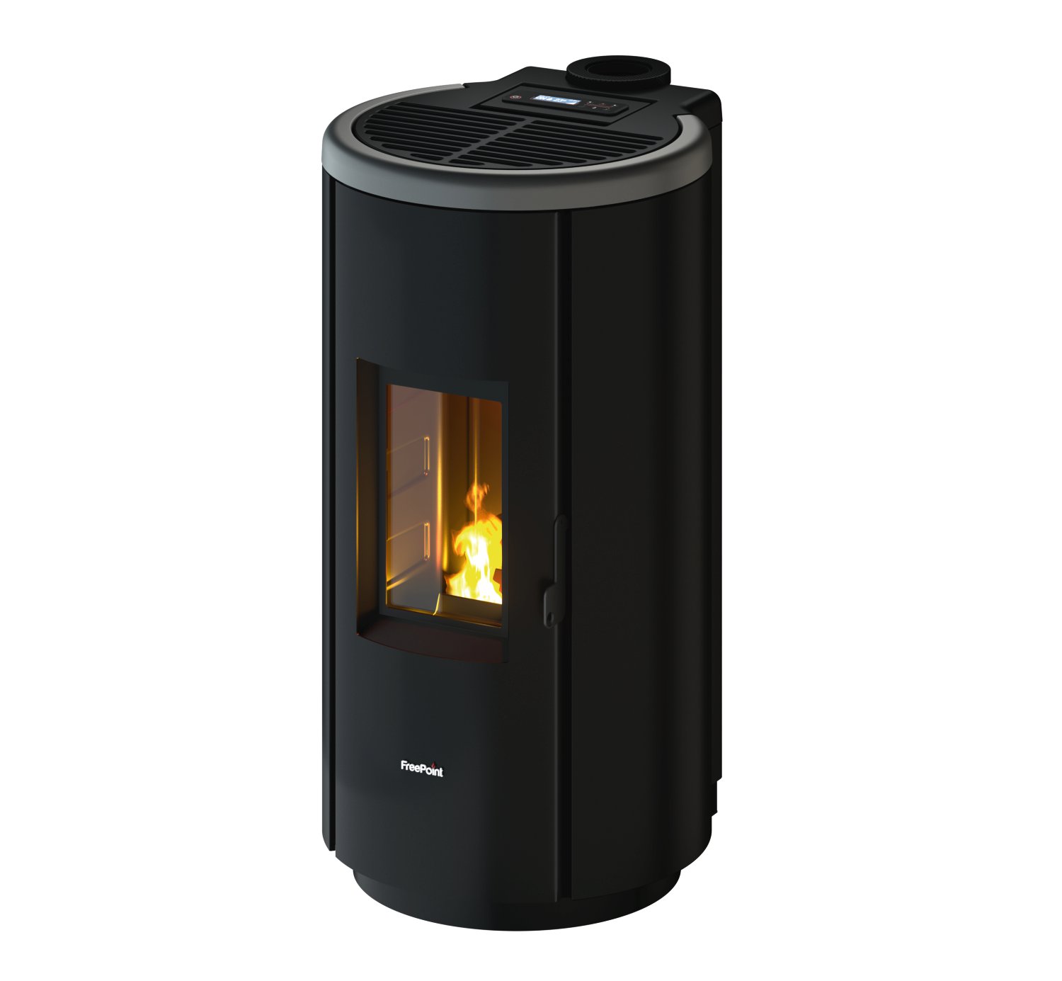 FREEPOINT Pelletofen Chrome 7 (Verkleidung: Stahl Titanium) 7 kW