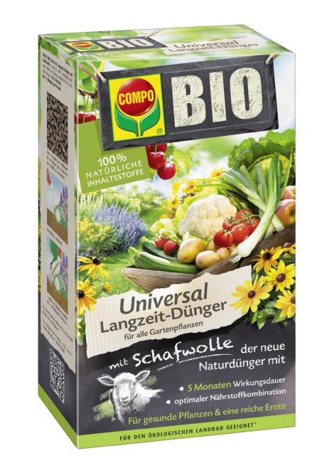 COMPO® Bio-Universaldünger mit Schafwolle, 2 kg