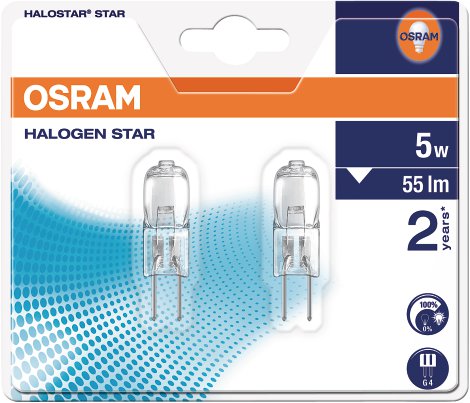 OSRAM Halogenstift Star G4 5W, 2 Stk.