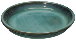 DEROMA Untersetzer Kinfolk Rund Glasiert Türkis