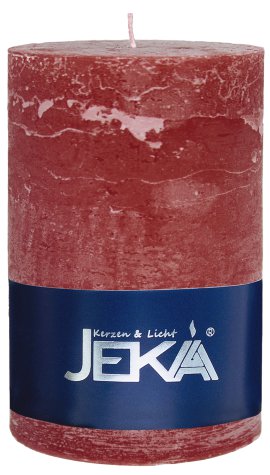 JEKA Rustik Stumpenkerze Bordeaux