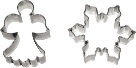 Keksausstecher Engel/Rüsche/Schneeflocke 2-tlg.