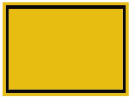 ALPERTEC Schild zum selbst beschriften Gelb/Schwarz 30x20 cm