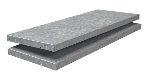SCHULTE REGALWELT Steckfachboden verzinkt 80x30 cm, 2 Stk.
