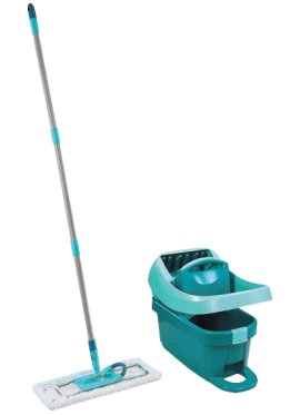 LEIFHEIT Set Wischtuchpresse Profi XL mit Rollen und Bodenwischer