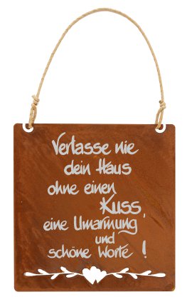 Gartenschild Umarmung 25 cm