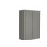 BIOHORT Terrassenschrank Romeo M High 132x57x181 cm (BxTxH), Quarzgrau-Metallic