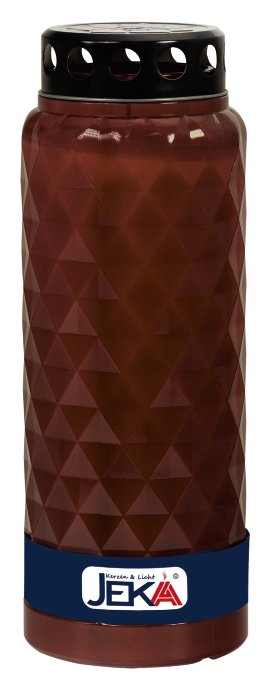JEKA Premium-Kerze Prisma 14 Tage Braun