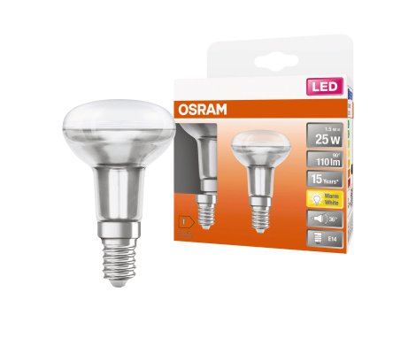 OSRAM LED-Reflektorlampe Star R5025 E14, Warmweiß 1,5W, 2 Stk.