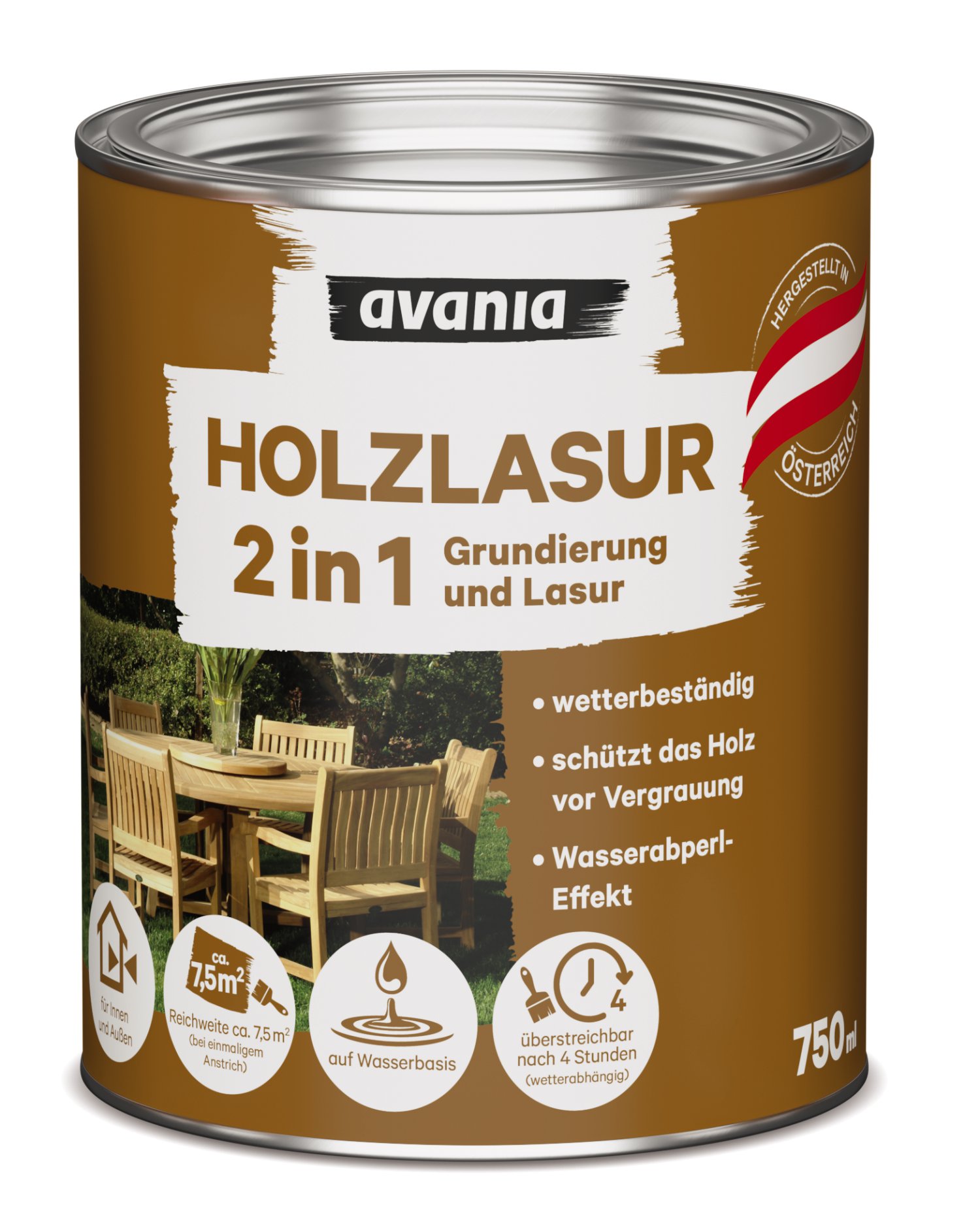 AVANIA Holzlasur 2in1 Teak
