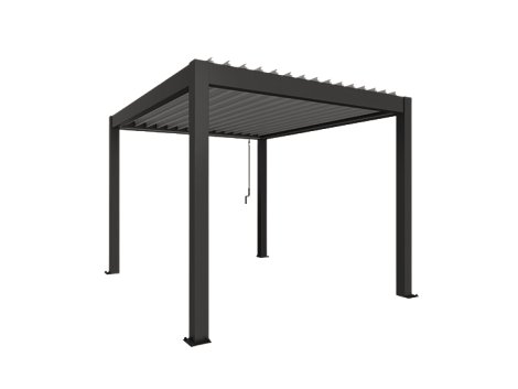 BIOHORT Pergola Dunkelgrau/Silber-Metallic 3x3,5 m