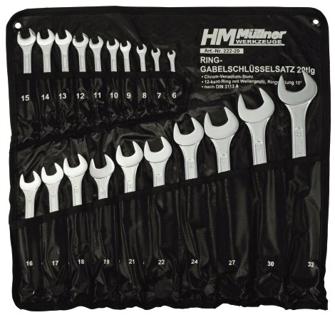Ring-Gabelschlüsselsatz 6-32 mm 20-tlg.