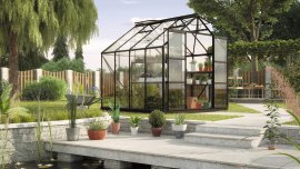 VITAVIA Gewächshaus Uranus ESG 3 mm Schwarz