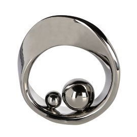 Skulptur Spin Silber Keramik