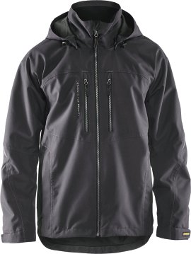 BLÅKLÄDER Winterjacke mit Kapuze mittelgrau/schwarz